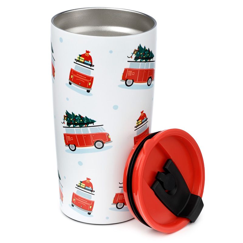 Volkswagen T1 Campervan Insulated Travel Mug (Christmas)