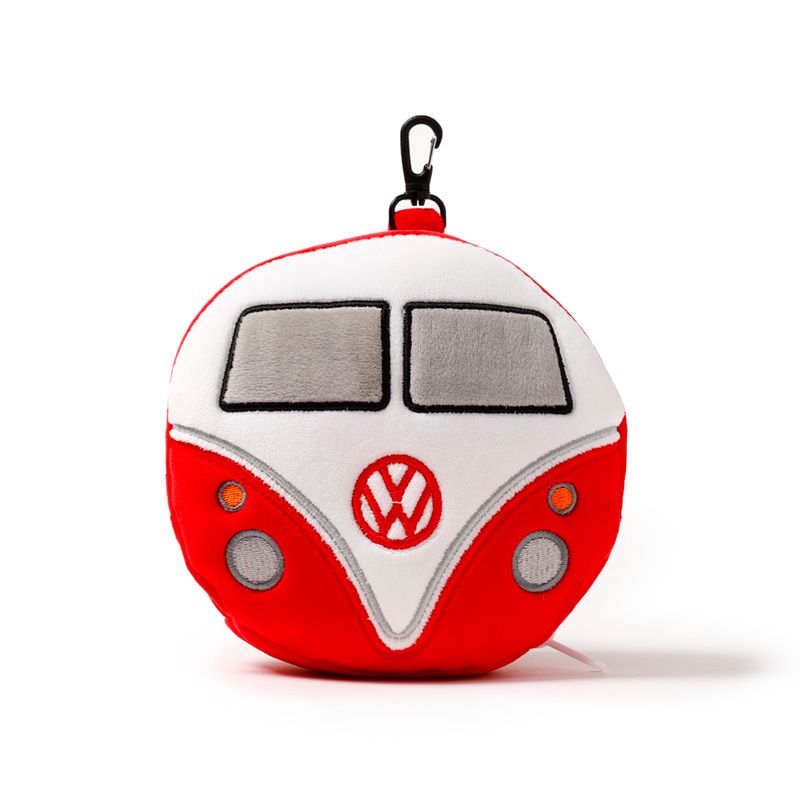 Volkswagen T1 Campervan Travel Pillow & Eye Mask (Red)