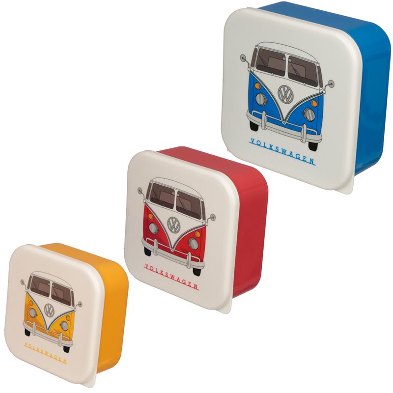 Volkswagen T1 Campervan 3 Piece Lunch Box Set (Primary)