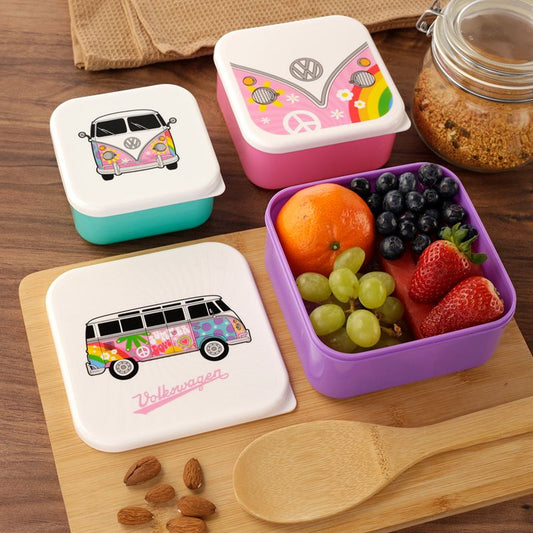 Volkswagen T1 Campervan 3 Piece Lunch Box Set (Summer)