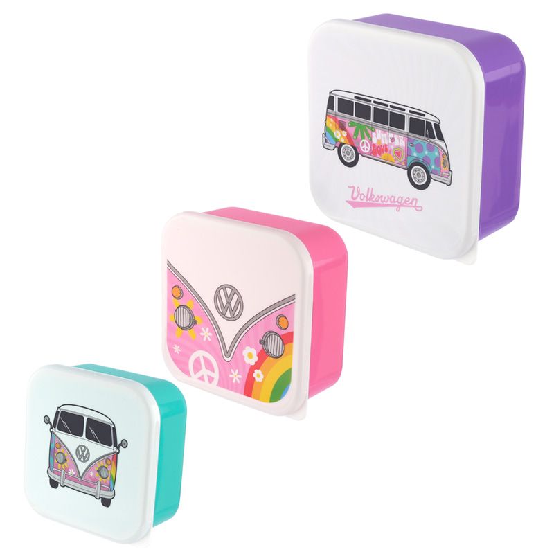 Volkswagen T1 Campervan 3 Piece Lunch Box Set (Summer)