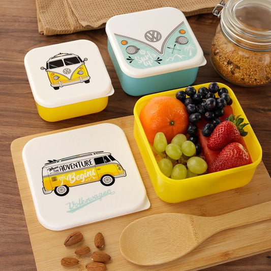 Volkswagen T1 Campervan 3 Piece Lunch Box Set (Surf)