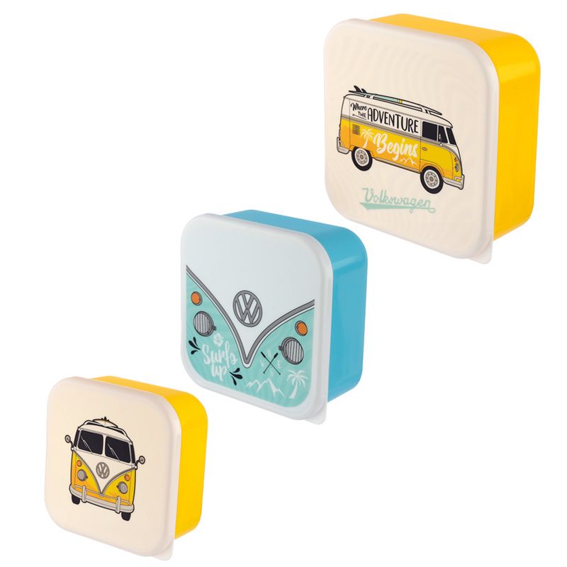 Volkswagen T1 Campervan 3 Piece Lunch Box Set (Surf)