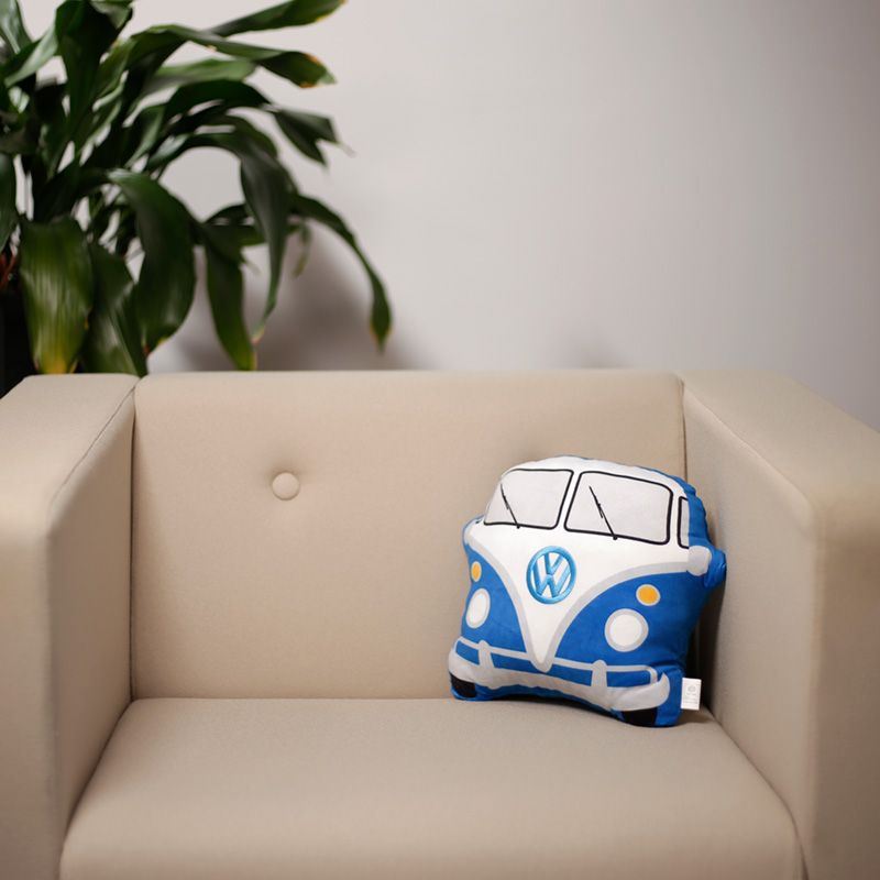 Volkswagen T1 Campervan Shaped Cushion (Blue)