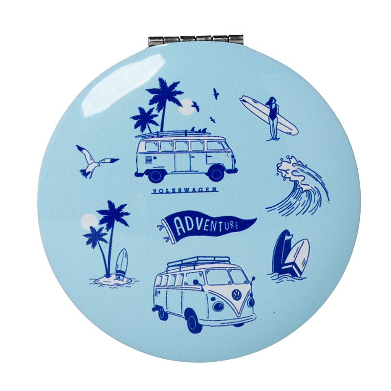 Volkswagen T1 Campervan Compact Mirror (Explore More Blue)