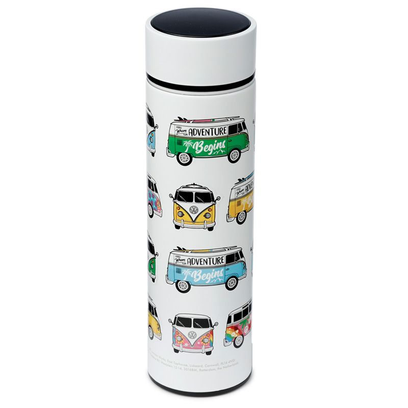 Volkswagen T1 Campervan Digital Thermometer Insulated Drinks Bottle (Multi)