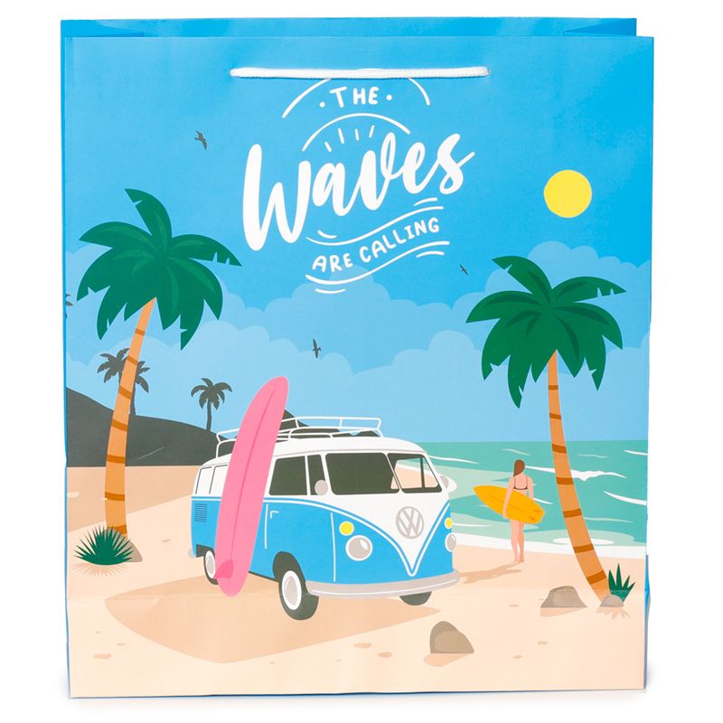 Volkswagen T1 Campervan Extra Large Gift Bag (Waves Are Calling)