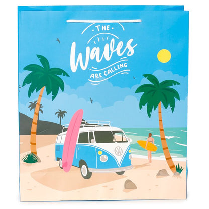 Volkswagen T1 Campervan Extra Large Gift Bag (Waves Are Calling)