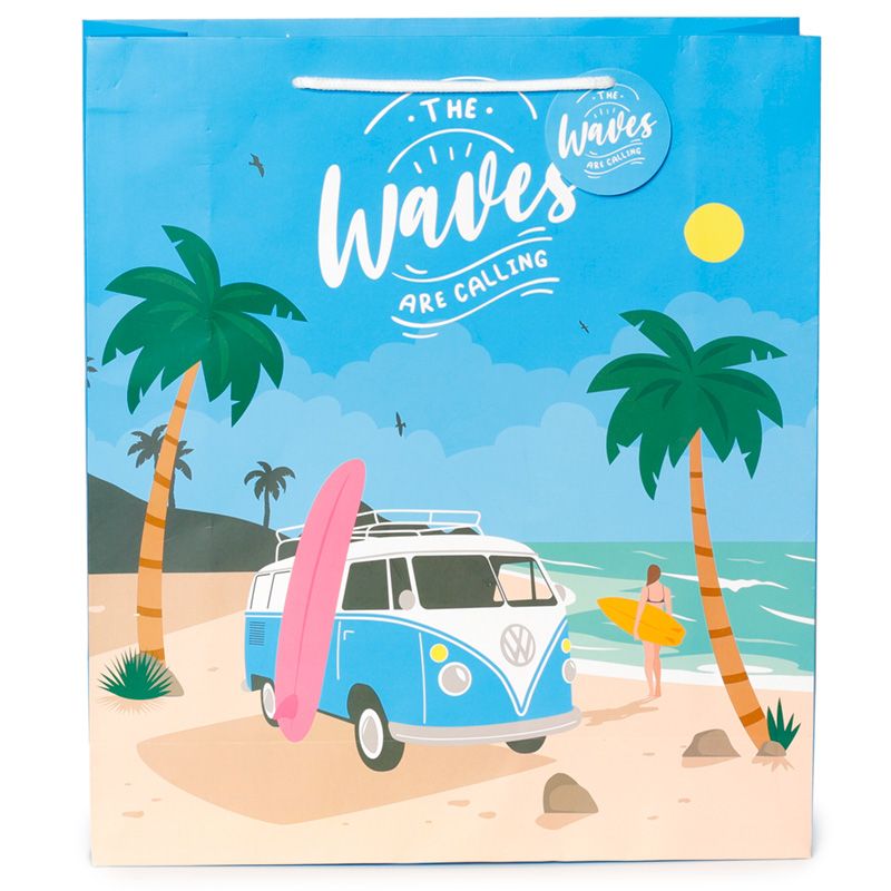 Volkswagen T1 Campervan Extra Large Gift Bag (Waves Are Calling)