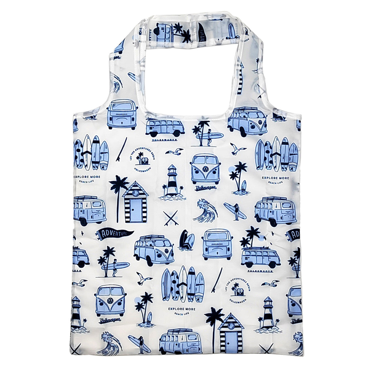 Volkswagen T1 Campervan Foldable Shopping Bag (Explore More Blue)