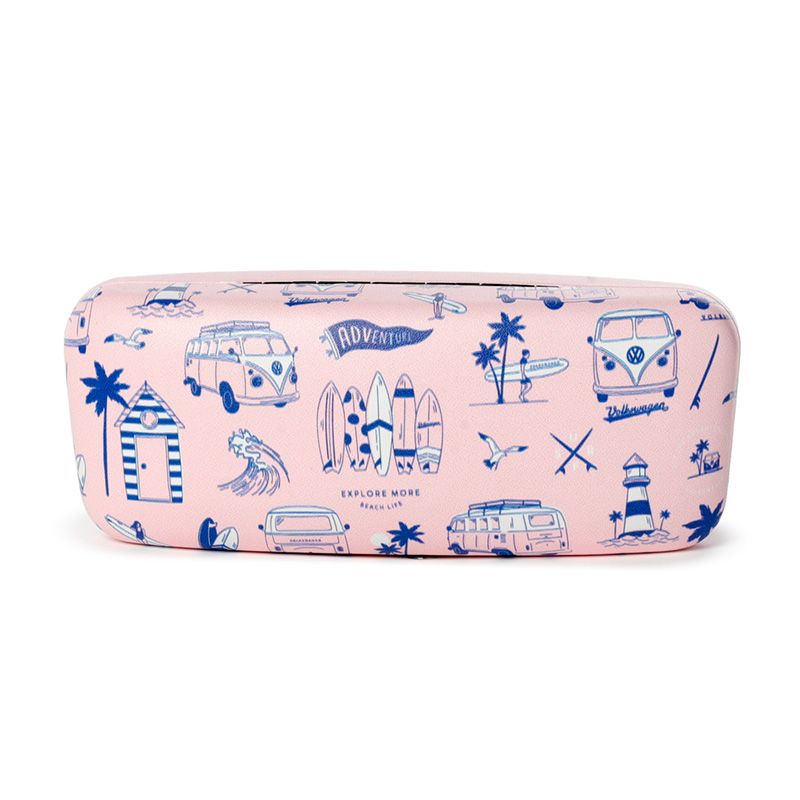 Volkswagen T1 Campervan Glasses Case (Explore More Pink)