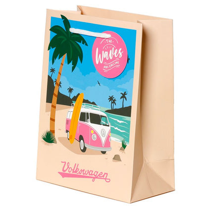 Volkswagen T1 Campervan Medium Gift Bag (Waves Are Calling)