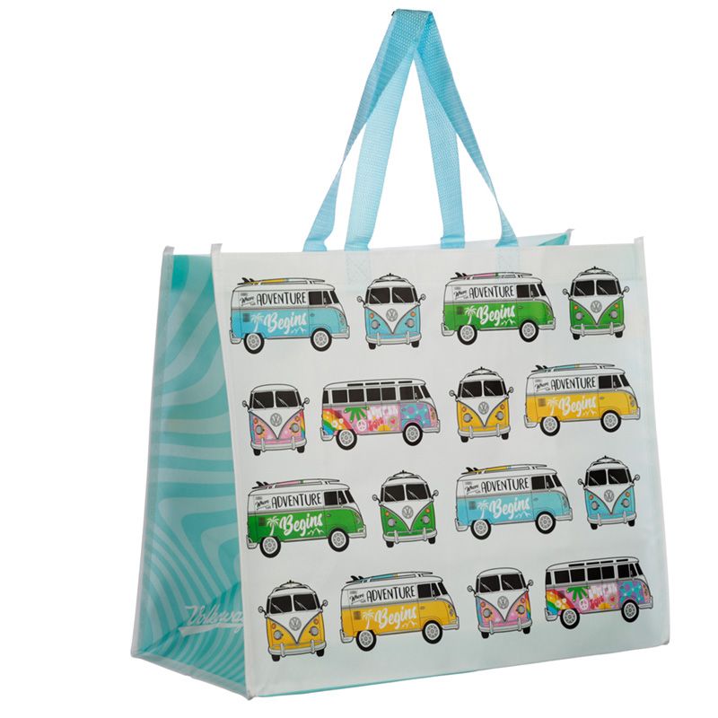 Volkswagen T1 Campervan Reusable Shopping Bag (Multi)