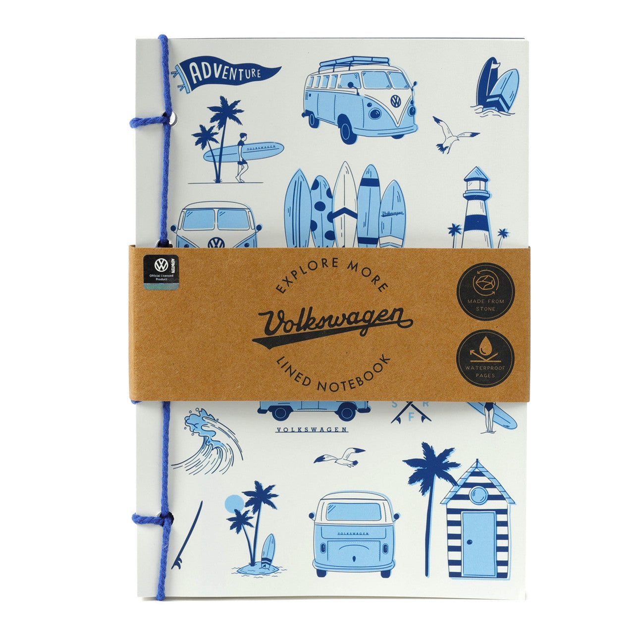 Volkswagen T1 Campervan Stone Paper Notebook A5 (Explore More)