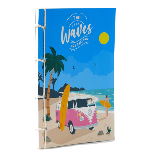 Volkswagen T1 Campervan Stone Paper Notebook A5 (Waves Are Calling)