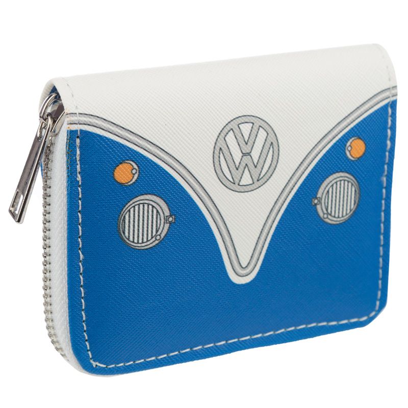 Volkswagen T1 Campervan Zipped Coin Purse (Blue)