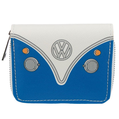 Volkswagen T1 Campervan Zipped Coin Purse (Blue)