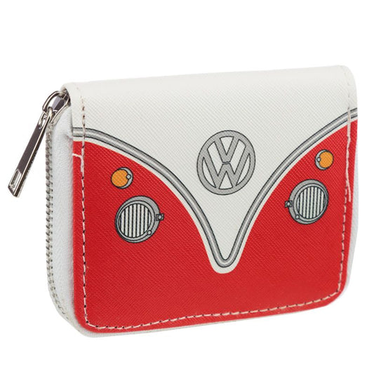 Volkswagen T1 Campervan Zipped Coin Purse (Red)