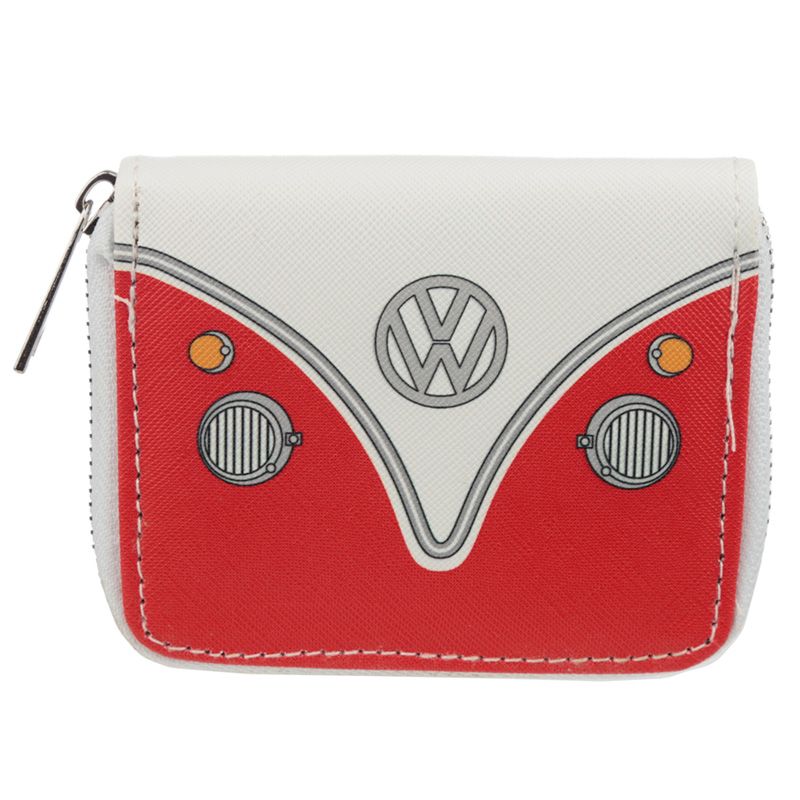 Volkswagen T1 Campervan Zipped Coin Purse (Red)