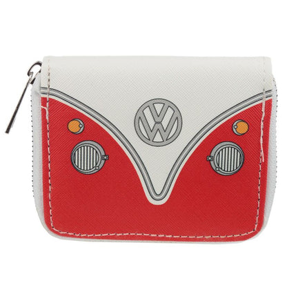 Volkswagen T1 Campervan Zipped Coin Purse (Red)