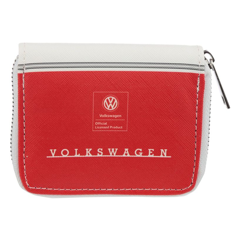 Volkswagen T1 Campervan Zipped Coin Purse (Red)