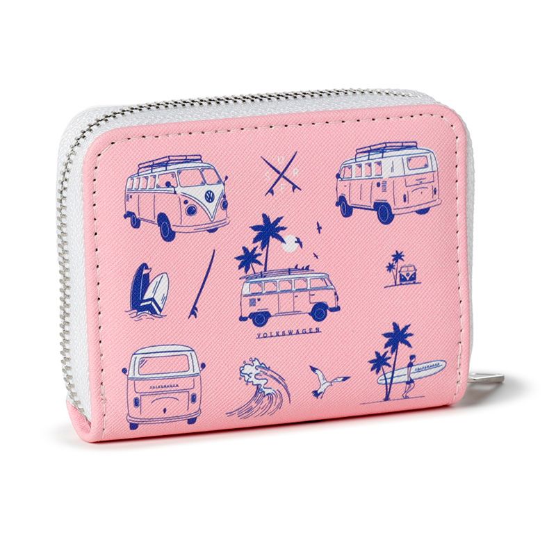 Volkswagen T1 Campervan Zipped Coin Purse (Waves Are Calling)