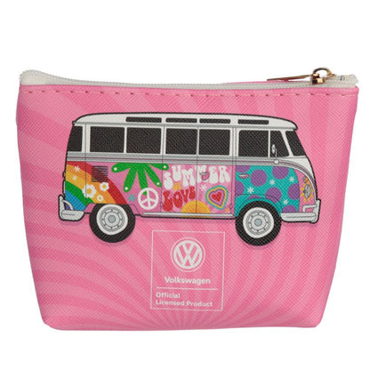 Volkswagen T1 Campervan Zipped PVC Coin Purse (Summer)